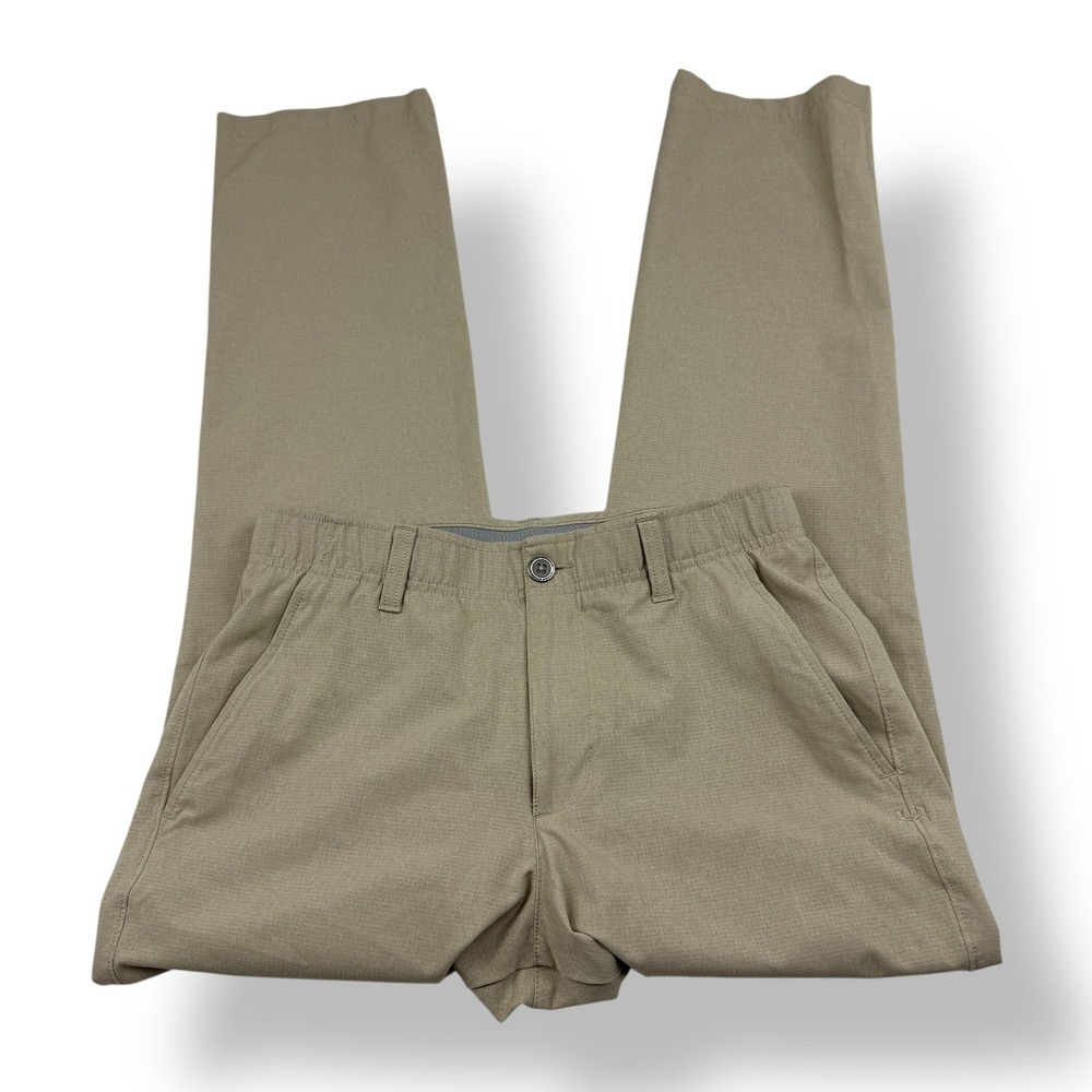 Under Armour Men's Tan Golf Flat Front Straight Leg Pants Size 30x30 UA Tech